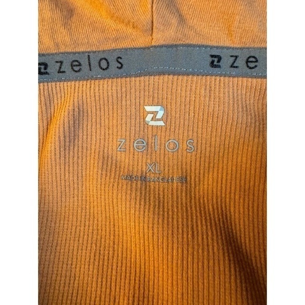 Zelos Hoodie Womens XL Orange Quarter Zip Pullover Thumbhole Raglan Sweatshirt - Picture 5 of 6